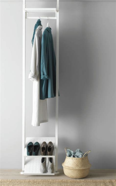Create A Small Space Open Coat Closet With This Ikea Unit