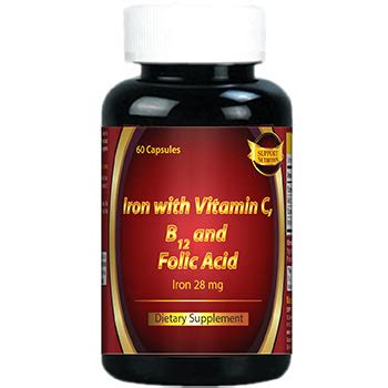 Hearts of palm, canned vitamin c: Iron with Vitamin C, B12 and Folic Acid