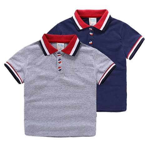 Summer Boys Short Sleeve Polo Shirts Baby Tops Classic British Style T