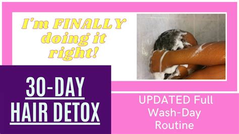 30 Day Hair Detox No Oils Or Butters Week 3 Update Whole Routine With A Wash And Go Youtube