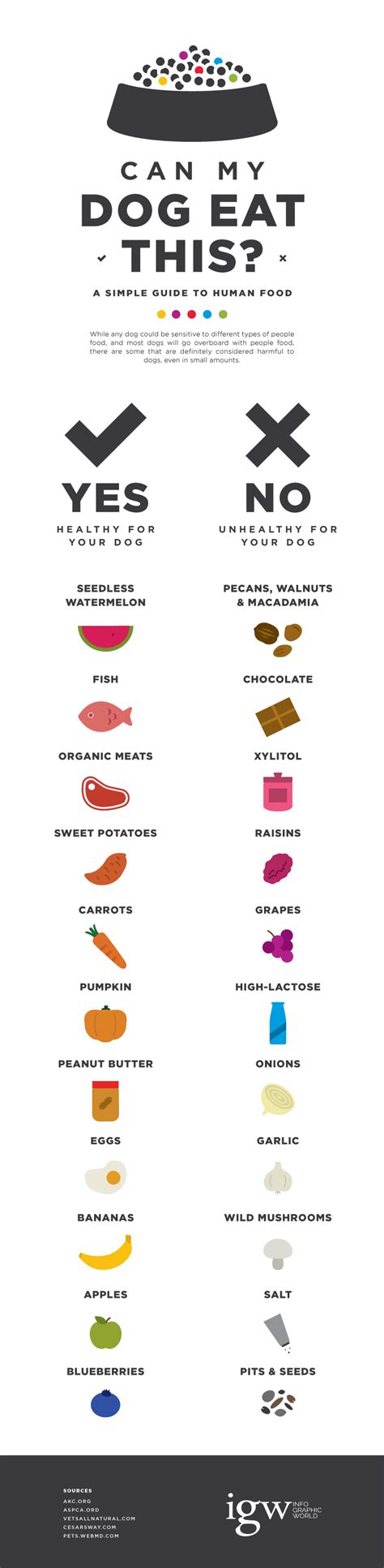 You can select from watermelon, peaches, oranges, lemons, and apples. Guide to What Dogs Can and Cannot Eat - Infographic