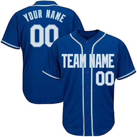 Custom Baseball Jersey Embroidered Your Names And Numbers Royal