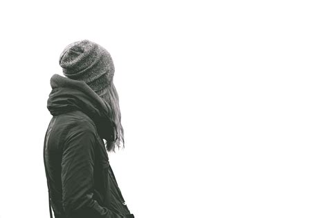 Free Stock Photo Of Black And White Facing Away Female