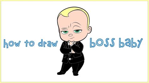 Learn How To Draw The Boss Baby For Kids Easy Step By Step Lesson