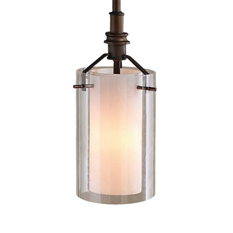 Shop Allen Roth 5 12 In W Oil Rubbed Bronze Mini Pendant Light With Clear Glass Shade At