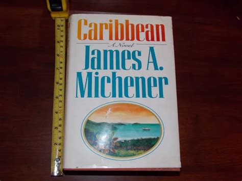 Old Vintage Book Caribbean James Michener 1989 First Edition Dust Cover