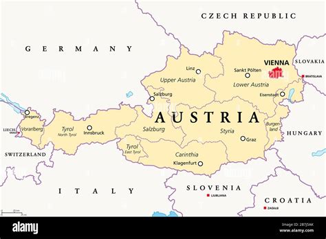 Itálico Aparato Confesar Austria Map Cuero Comida Valores