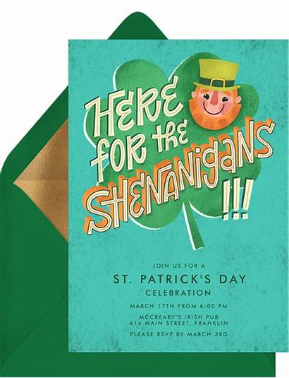 Sayings St Patrick Party Shenanigans Patricks Card