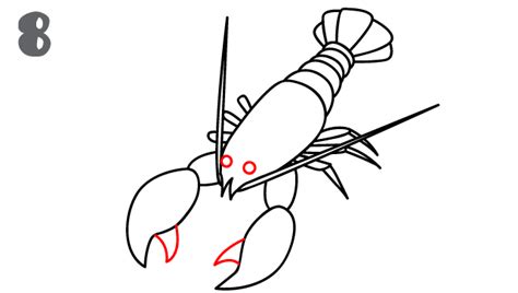How To Draw A Lobster Easy Drawing Tutorial