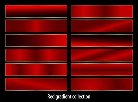 Premium Vector Abstract Red Gradients Set Collection