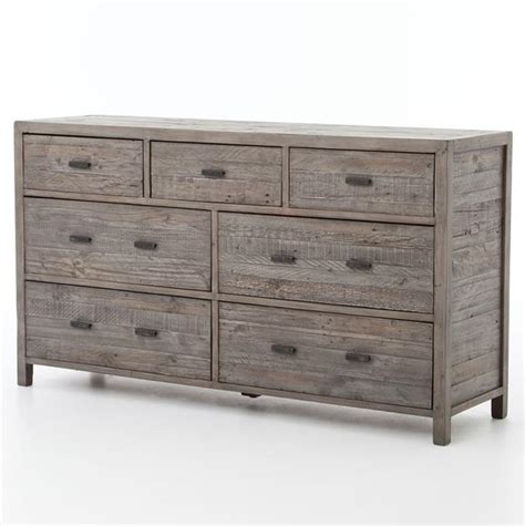 Caminito Grey Reclaimed Wood 3 Drawers Chest Cabinet Zin Home
