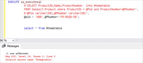 Dynamic SQL In SQL Server