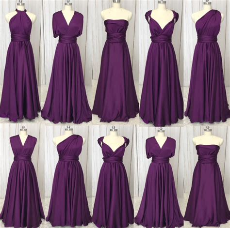 Purple Bridesmaid Dress Bridesmaid Dresses Long Convertible