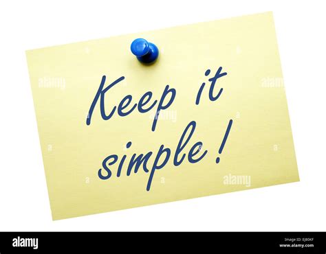 Keep It Simple Stupid Cut Out Stock Images And Pictures Alamy