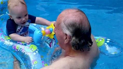 Swimming At Grandma And Grandpas Youtube