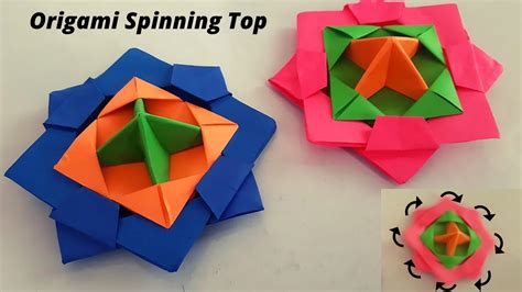 How To Make A Paper Spinning Top Origami Spinning Toy Youtube