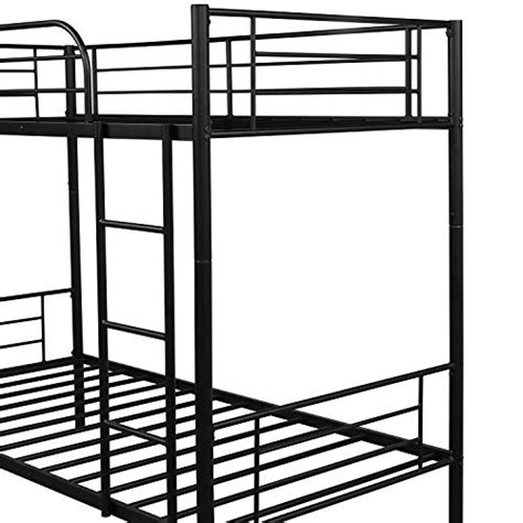Merax Twin Over Twin Metal Bunk Bed With Removable Ladder For Kids