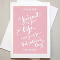 valentine's day card for friends by ink pudding | notonthehighstreet.com