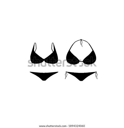 vector illustration set black white bikini stock vector royalty free 1894324060 shutterstock
