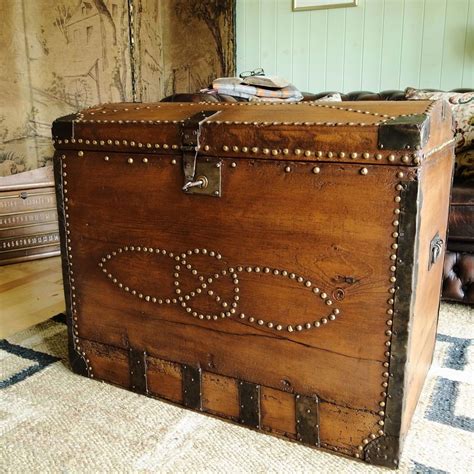 Antique Victorian Trunk Domed Carriage Trunk Blanket Box Vintage