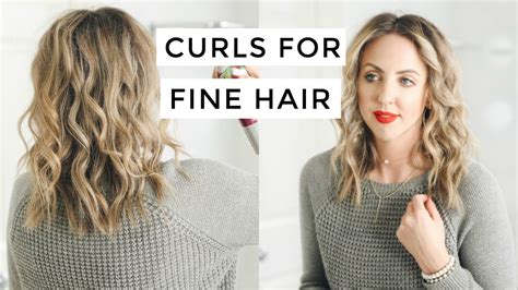 How To Curls For Fine Hair Easy Voluminous Hair Tutorial Youtube