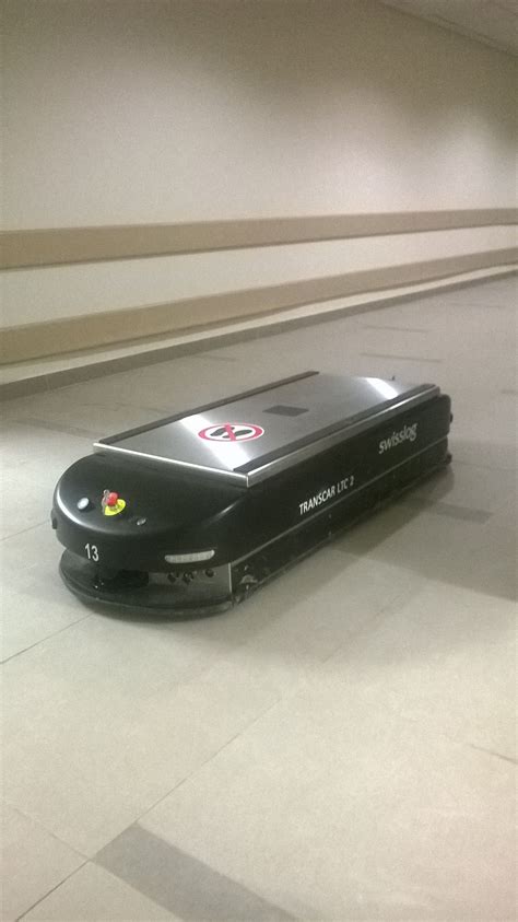 This Agv Machine The Mobile Robot Who Bring Our Linen Trolley Into