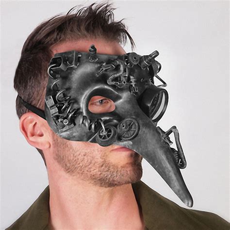 Steampunk Plague Dr Mask Silver From