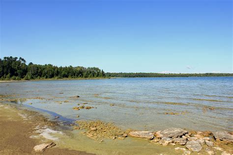 Shoreline Other Side At Newport State Park Wisconsin Image Free
