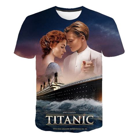 Titanic 3d Printed T Shirt Mens Womens Summer Short Sleeve Love Tv