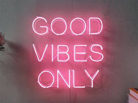 Neon Pink Aesthetic Wallpaper Good Vibes Only H2ablog