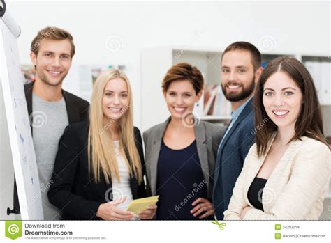 Smiling Confident Group Of Business People Stock Photo - Image of confident, happy: 34292014