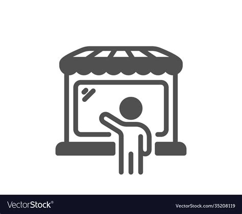 Market Seller Icon Wholesale Store Buyer Sign Vector Image