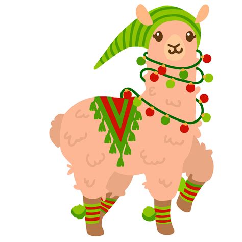 Llama Christmas Svg Llama Christmas Lights Svg Llamas Clip Inspire