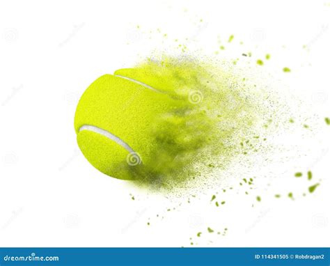 Tennis Ball Speed Effect Isolated On White Royalty Free Stock Photo