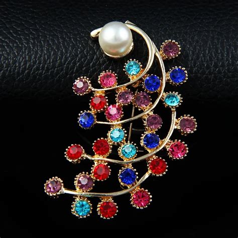 new full stone cute women brooches pin fashion hot colorful rhinestone brooches fashion jewelry