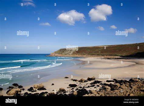 Gwynver Beach Cornwall Stock Photo Alamy
