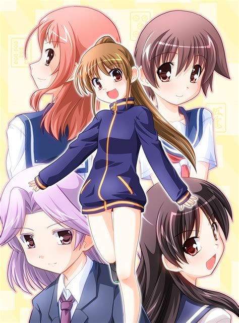 safebooru 5girls blush bottomless brown eyes brown hair kajiki yumi long hair miyanaga saki