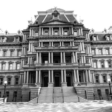 Old Executive Office Building Bw Photograph By Christopher