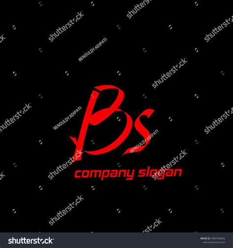 Initial Bs Handwriting Logo Template Vector Stock Vector Royalty Free