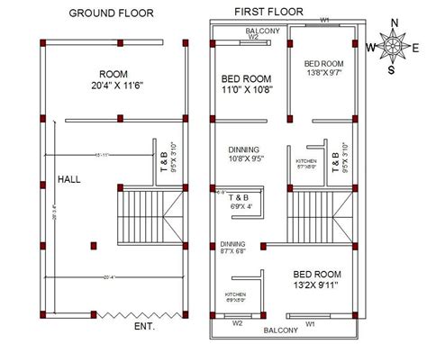 33 3bhk House Plan Autocad File