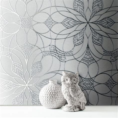 Add A Metallic Touch To Any Room With This Grey And Silver Floral