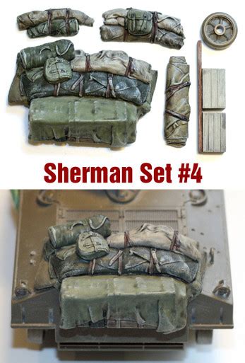 Sh004 135 Sherman Engine Deck And Stowage Set 4 Brookhurst Hobbies