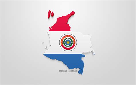Descargar Fondos De Pantalla 3d De La Bandera De Paraguay Mapa De La