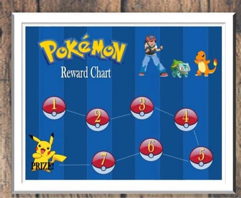 Pokemon Reward Chart Free Printable