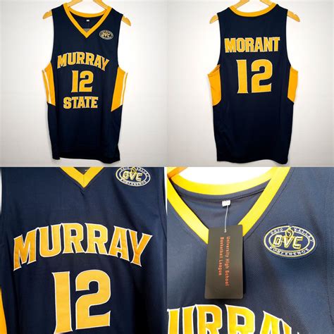 Jual Jersey Nba Murray State Racer 12 Ja Morant Navy Shopee Indonesia