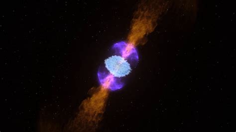 Collision De Deux étoiles à Neutrons Merger Animation Youtube