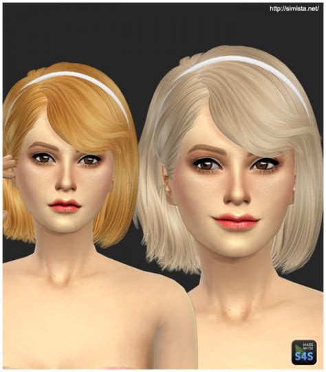 Sims 4 Hairs ~ Simista Ela Hairstyle Retextured