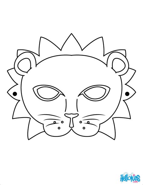 Billed once per month until cancelled. Lion mask coloring pages - Hellokids.com