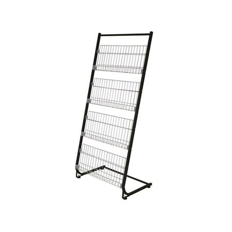 Tekkashop Mxsr349 Simple Standing Arched Magazine Rack With 4 Tier Wire