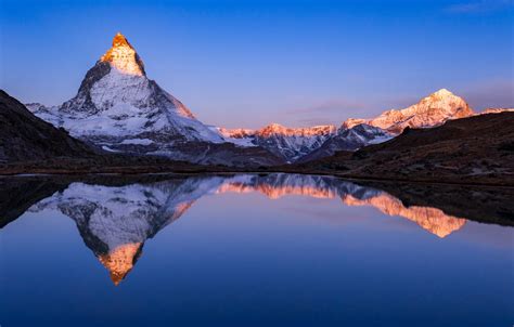 Wallpaper Mountains Lake Reflection Switzerland Alps